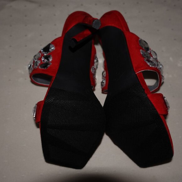 BRAND NEW HOT TOMATO WOMENS RED DRESS SHOES PUMPS SIZE 7M - Picture 6 of 8